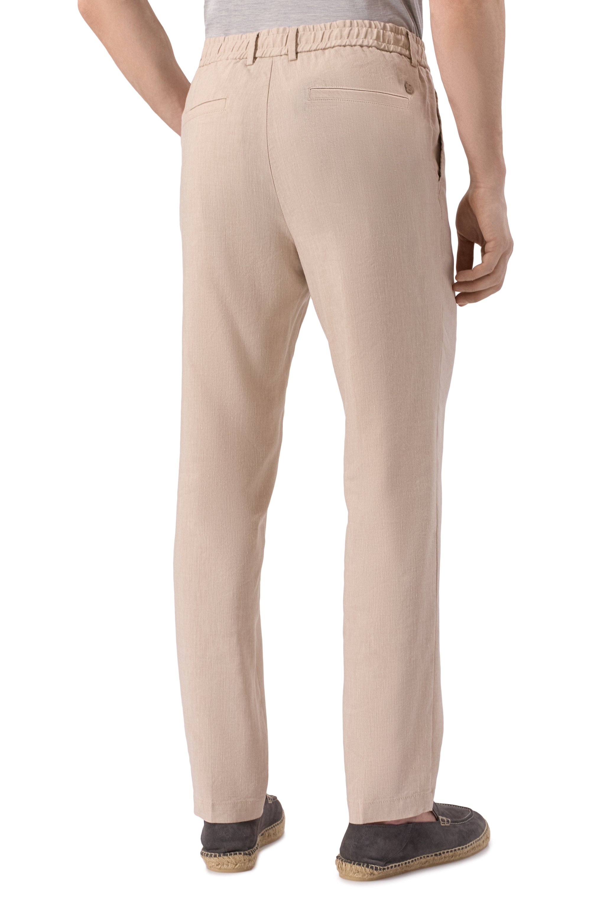 Брюки изо льна и вискозы BOSS, арт. 50540480, фото 4