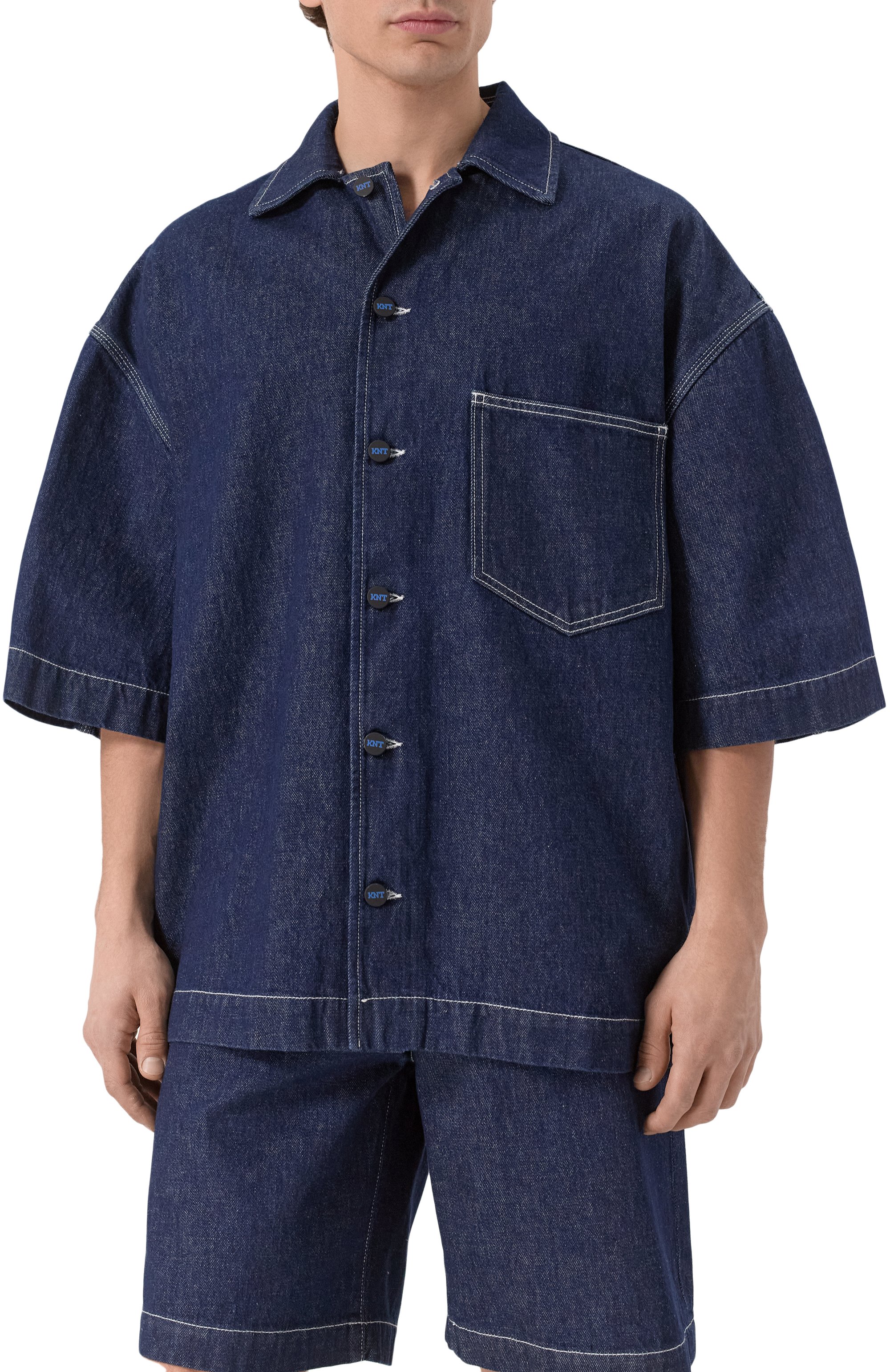 Джинсовая рубашка KITON, арт. UGK111K0754F01, фото 3