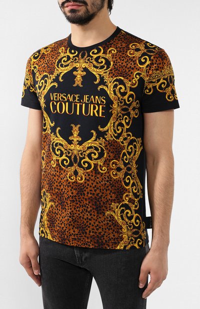 Хлопковая футболка VERSACE JEANS COUTURE, арт. B3GUA7DF-UUP SLIM MC LE0BAR0QUE/36609, фото 3
