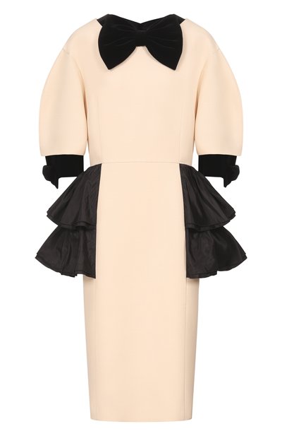 Женское платье из шерсти и шелка VALENTINO, арт. 7B0VAGG0/1CF