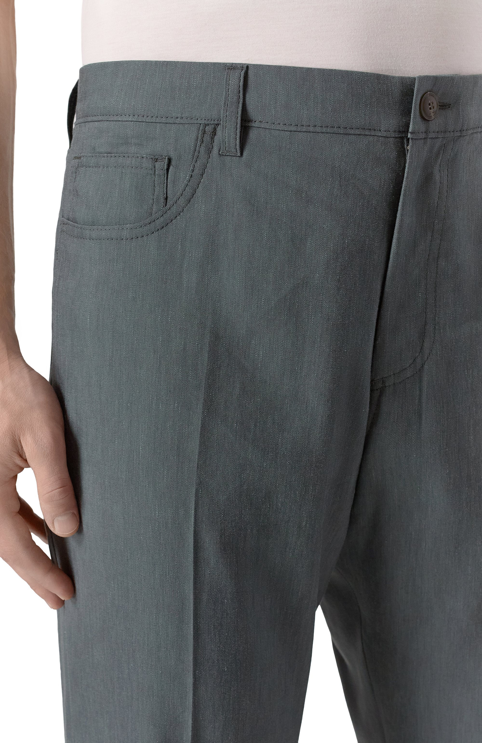 Брюки изо льна и шерсти CANALI, арт. U7052/AE02571, фото 5