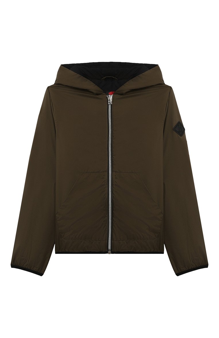 Детская ветровка HERNO хаки цвета, арт. GI000010X/12456/4A-8A | Фото 1 (Рукава: Длинные; Материал внешний: Синтетический материал; Материал под�клада: Синтетический материал; Кросс-КТ: Лето, Ветровки; Ростовка одежда: 6 лет | 116 см, 8 лет | 128 см)