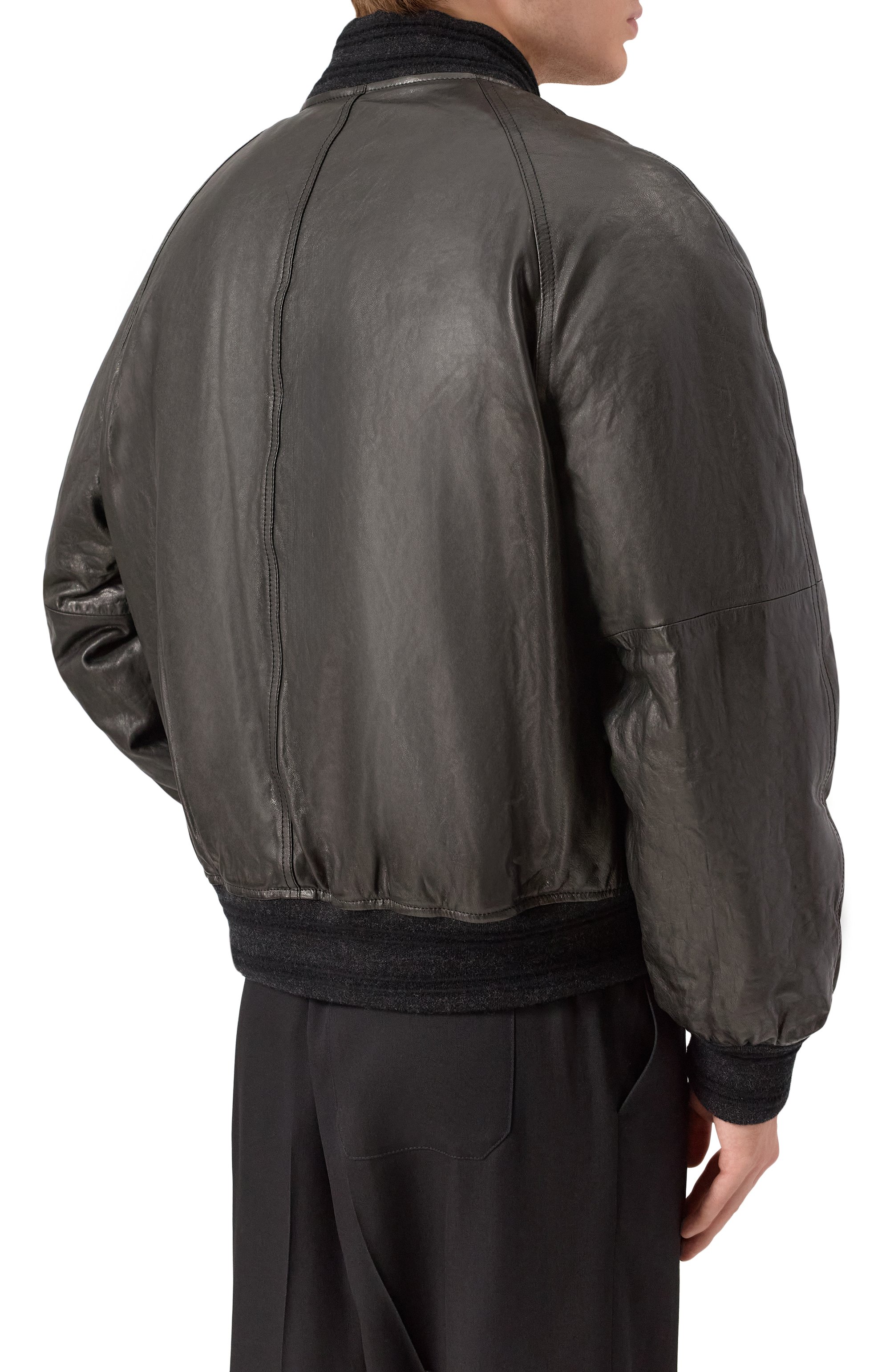 Кожаный бомбер BURBERRY, арт. 8110040, фото 4