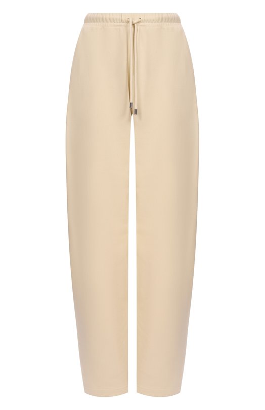 Хлопковые брюки Sportmax L0RD Кремовый L0RD