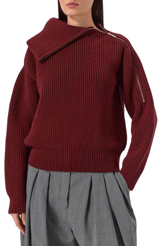 Шерстяной свитер Dries Van Noten 011235-2707-355 Бордовый  011235-2707-355 Фото 3