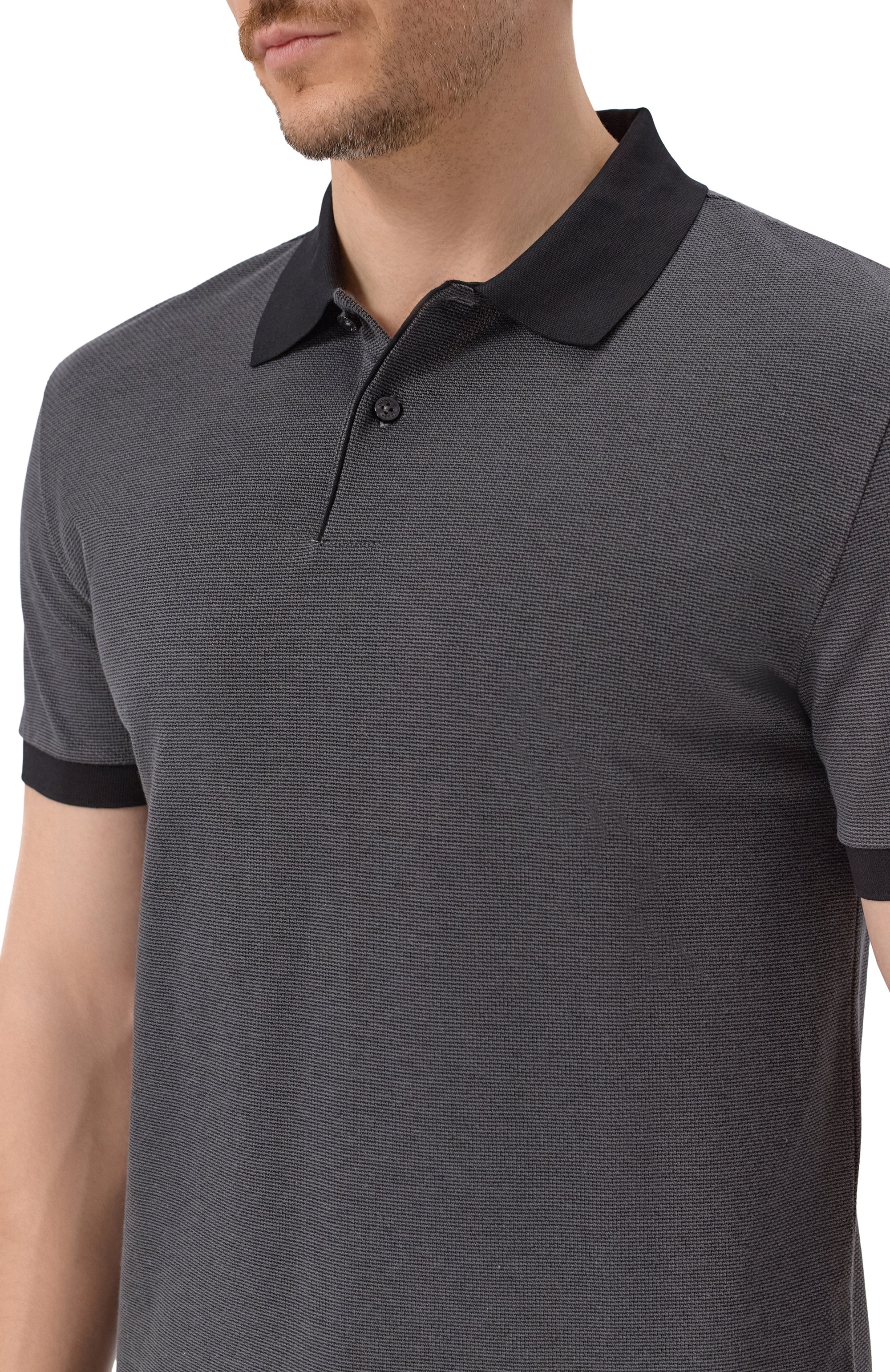 Хлопковое поло BOSS, арт. 50555172, фото 5