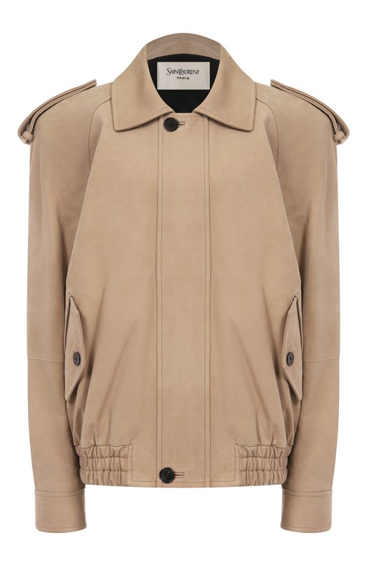 Кожаная куртка Saint Laurent 827736/YCQN2 Бежевый 827736/YCQN2