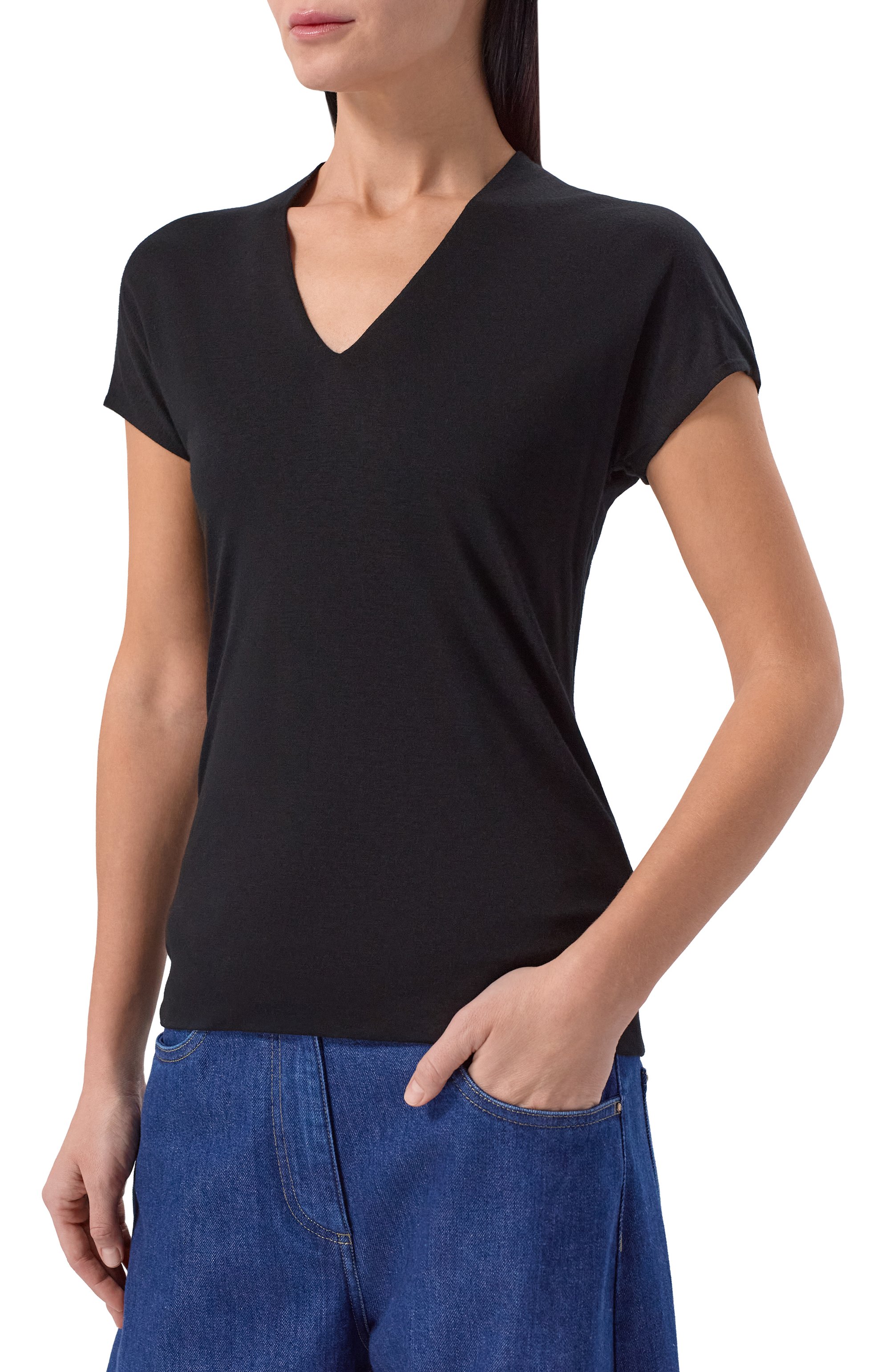 Футболка из вискозы и кашемира GIORGIO ARMANI, арт. 8NAM94/AJV7Z, фото 3