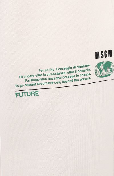 Хлопковые джоггеры MSGM светло-бежевого цвета по цене 33950 руб., арт. 3041MDP90 217119, фото 5 Хлопковые джоггеры MSGM, арт. 3041MDP90 217119, фото 5