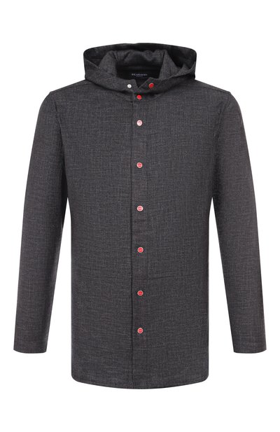 Мужская рубашка из шерсти и шелка KITON, арт. UMCPETEK0119G02