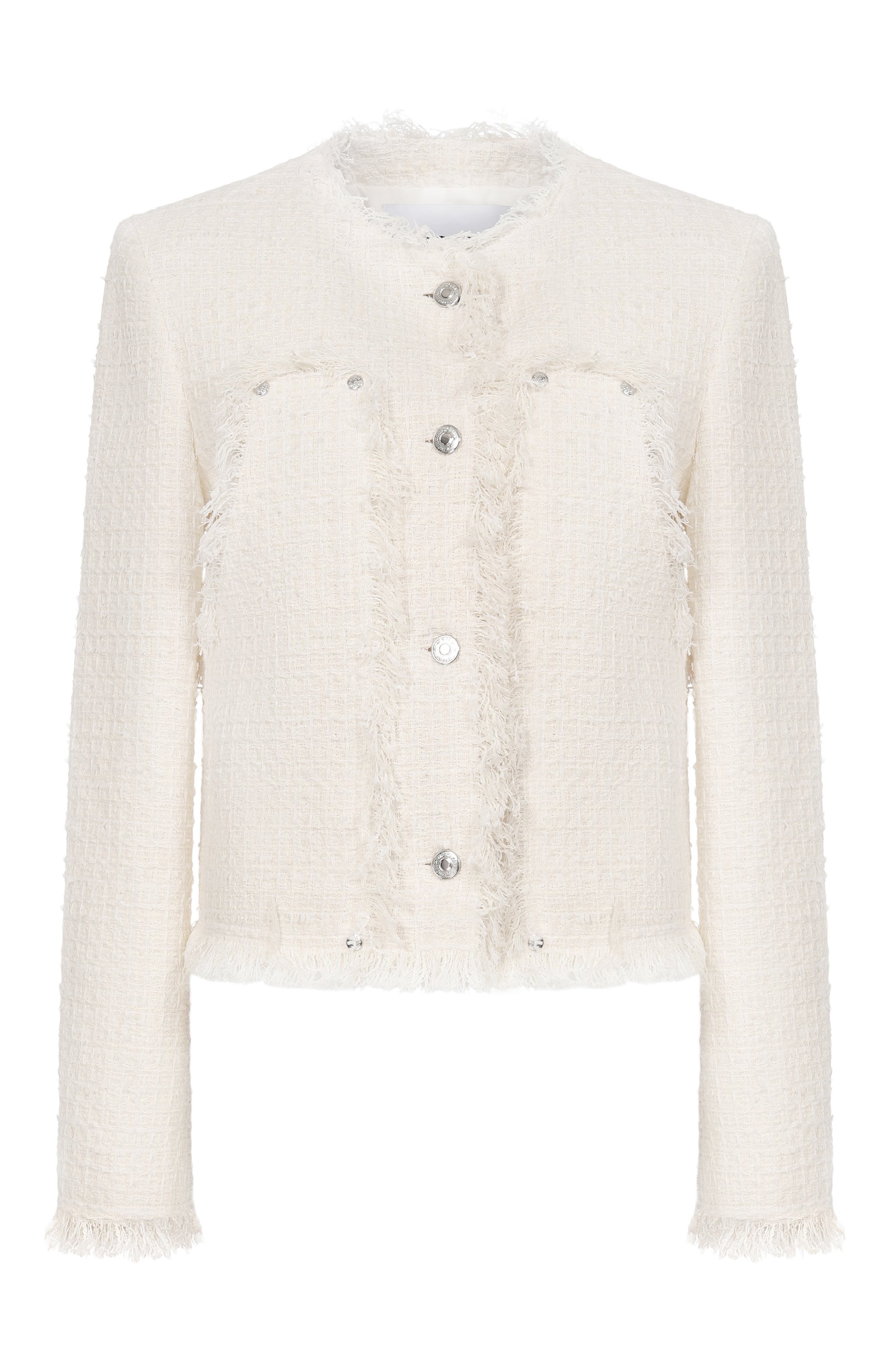 Жакет из хлопка и вискозы MSGM белого цвета по цене 69950 руб., арт. 4041MDG11/267111, фото 1 Жакет из хлопка и вискозы MSGM, арт. 4041MDG11/267111, фото 1