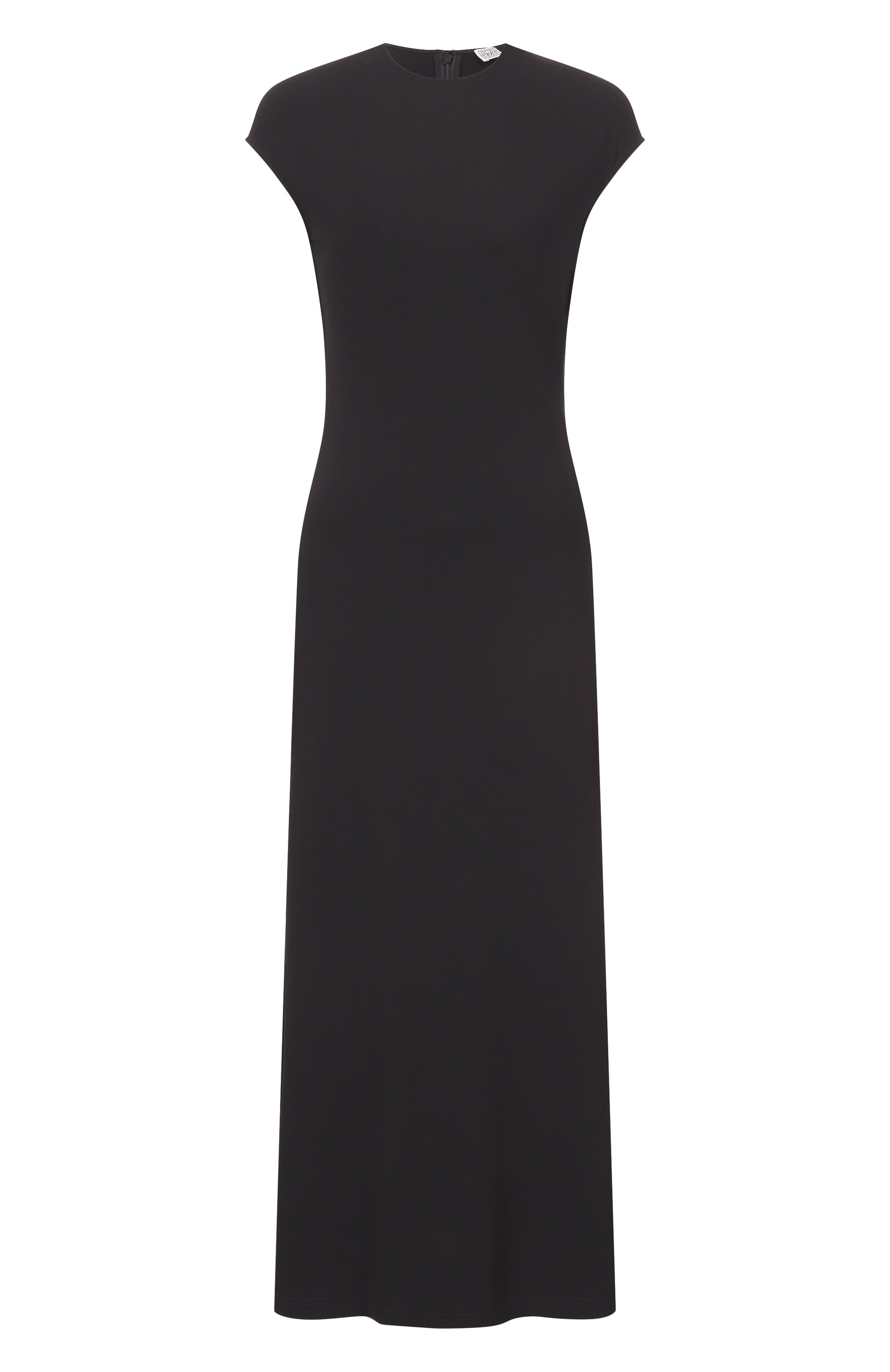 Платье из вискозы TOTEME черного цвета по цене 69950 руб., арт. 252-WRD0188-FB0162, фото 1 Платье из вискозы TOTEME, арт. 252-WRD0188-FB0162, фото 1