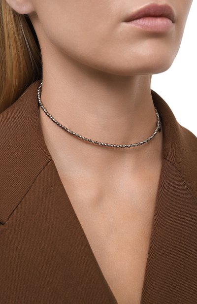 Колье BRUNELLO CUCINELLI серебряного цвета по цене 76500 руб., арт. MC0W9LP45, фото 2 Колье BRUNELLO CUCINELLI, арт. MC0W9LP45, фото 2