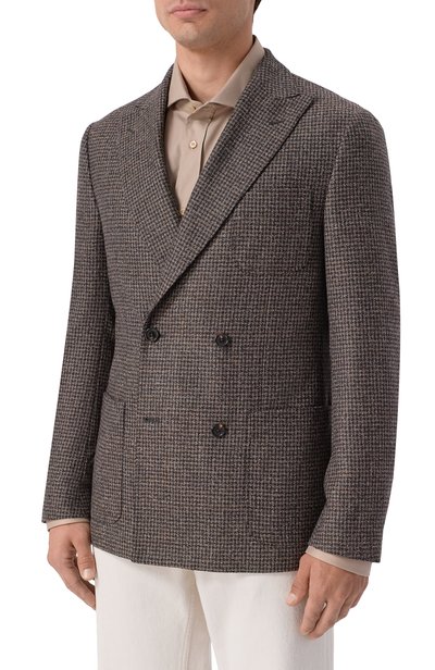 Шерстяной пиджак CORNELIANI коричневого цвета по цене 128500 руб., арт. 28X009/2A16360, фото 3 Шерстяной пиджак CORNELIANI, арт. 28X009/2A16360, фото 3