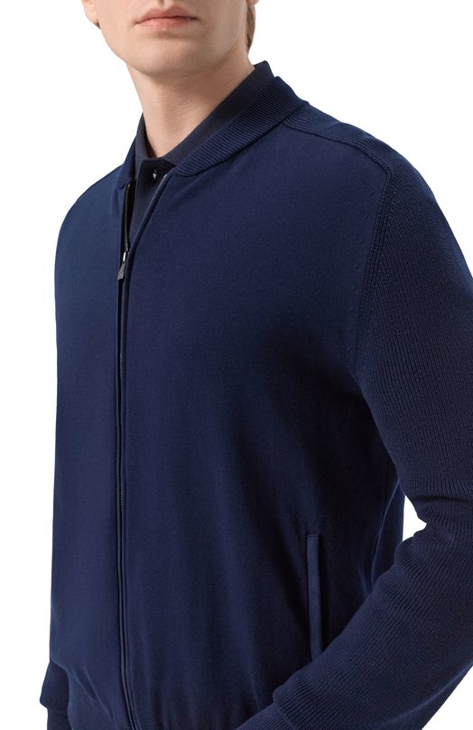 Хлопковый кардиган Corneliani 27M592/2725104 Синий  27M592/2725104 Фото 5