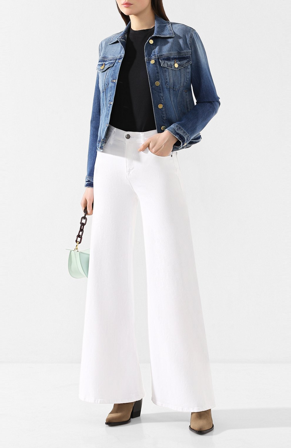 Джинсовая куртка FRAME DENIM синего цвета по цене 39950 руб., арт. LVJK204, фото 2 Джинсовая куртка FRAME DENIM, арт. LVJK204, фото 2