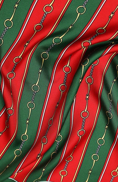 Шелковый платок GUCCI зеленого цвета по цене 9900 руб., арт. 561932/4G001, фото 2 Шелковый платок GUCCI, арт. 561932/4G001, фото 2