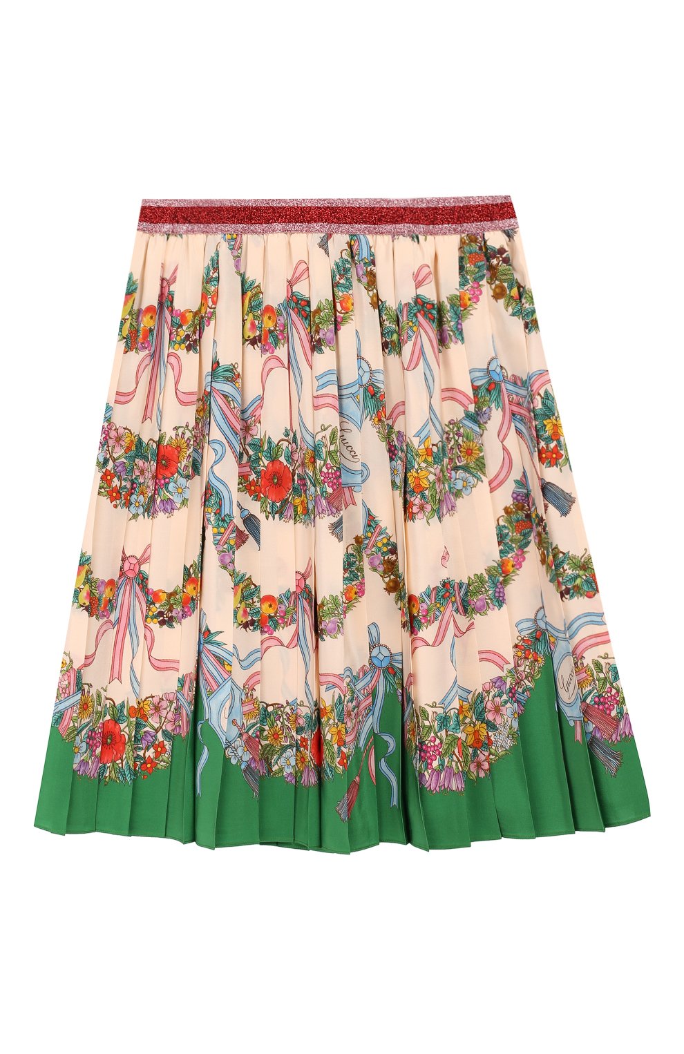 Плиссированная юбка из шелка GUCCI, арт. 554401/ZAAVV, фото 1