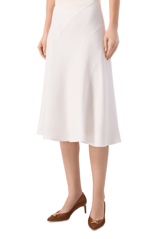 Юбка изо льна и вискозы BOSS 50559476 Белый  50559476 Фото 3