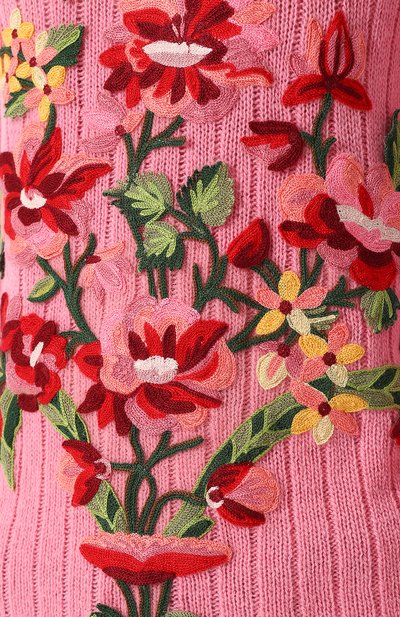 Шерстяной пуловер фактурной вязки с круглым вырезом GUCCI, арт. 482367/X9D49, фото 5