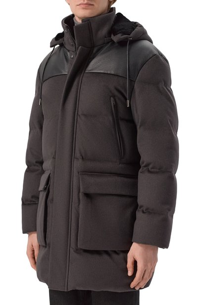 Пуховик с отделкой из норки и кожи оленя MVST, арт. M26.1MM.0M16.1/F184 CASHMERE+CERV0, фото 3