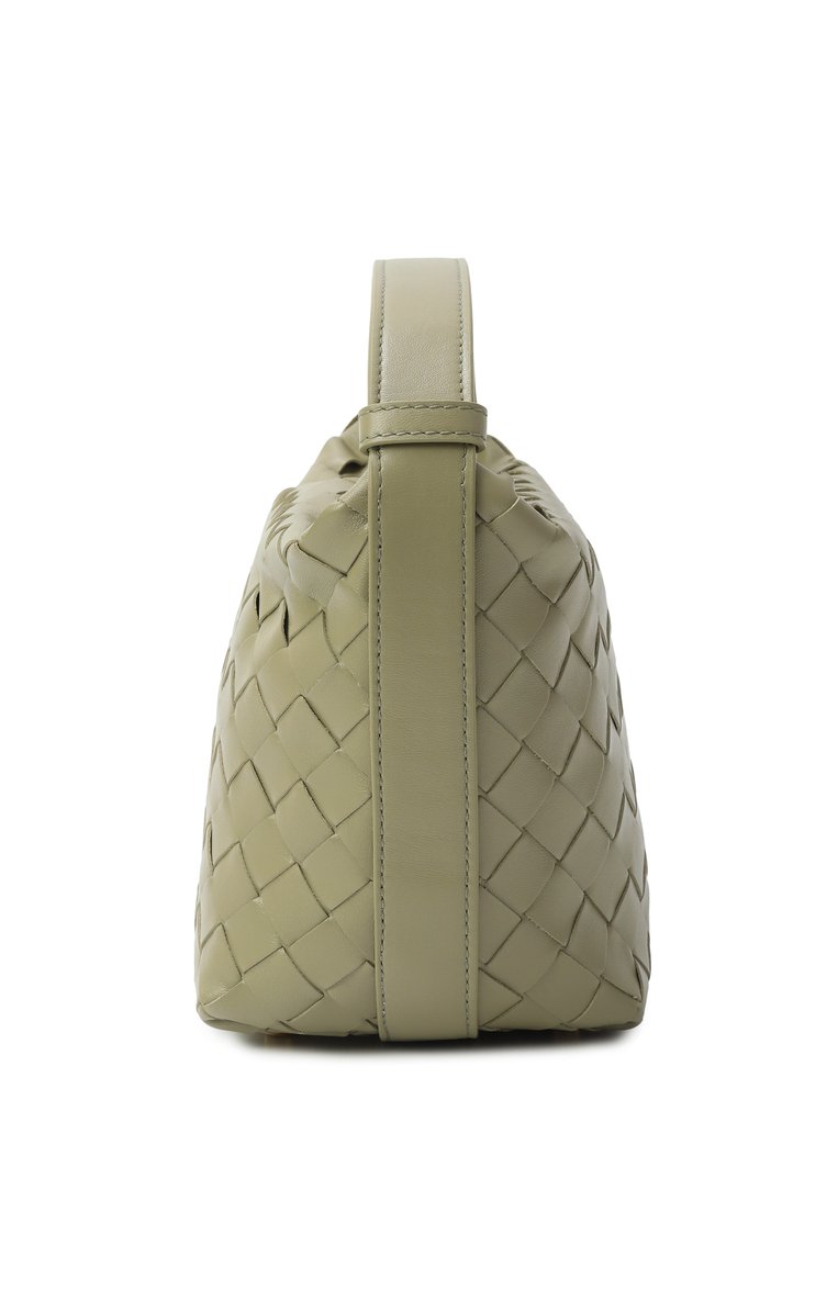 Женская сумка wallace BOTTEGA VENETA светло-зеленого цвета, арт. 776781/V3IV1 | Фото 3 (Размер: small; Материал: Натуральная кожа; Автоматизация состава: Проставлено; Автоматизация ТО: Проставлено)