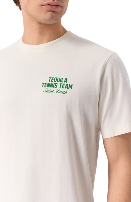 Хлопковая футболка MC2 Saint Barth ARN0001-03191I/ARN0TT Кремовый  ARN0001-03191I/ARN0TT Фото 5