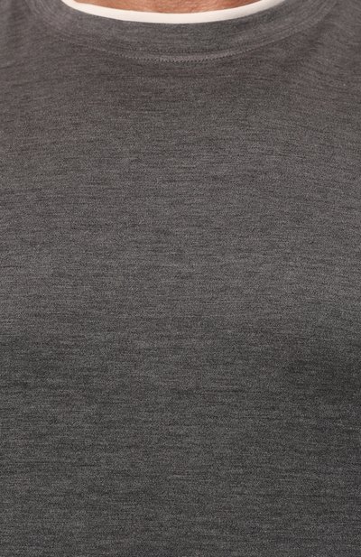 Футболка из шелка и хлопка BRUNELLO CUCINELLI, арт. MH8367427W, фото 5