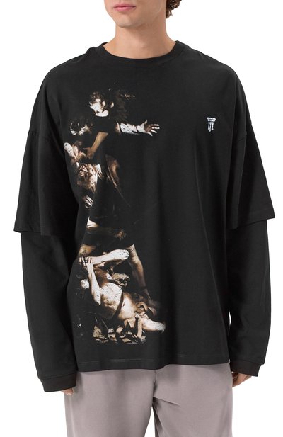 Хлопковый лонгслив DIEGO VENTURINO, арт. DVTS-MLCDVC, фото 3