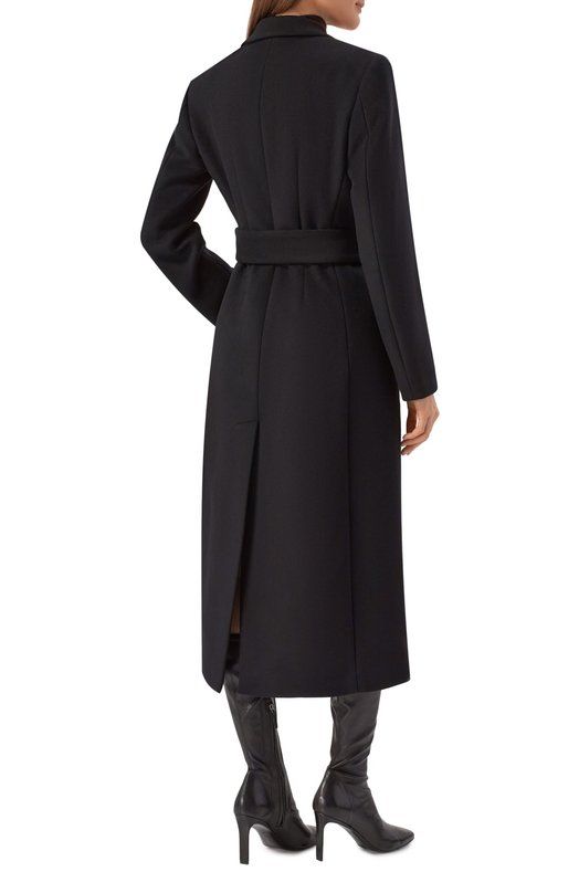 Шерстяное пальто MSGM 3941MDC10/257603 Чёрный  3941MDC10/257603 Фото 4