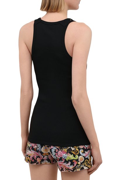 Топ VERSACE JEANS COUTURE черного цвета по цене 22650 руб., арт. D3HWA651-WDP621/10615, фото 4 Топ VERSACE JEANS COUTURE, арт. D3HWA651-WDP621/10615, фото 4
