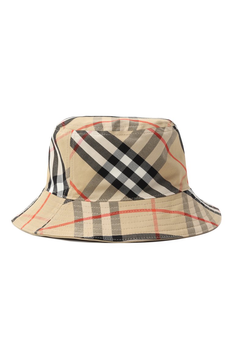 Женская двусторонняя панама BURBERRY бежевого цвета, арт. 8107012 | Фото 5 (Материал: Хлопок, Текстиль; Нос: Не проставлено; Автоматизация состава: Проставлено)