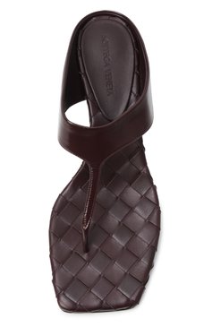 Женские кожаные мюли marella BOTTEGA VENETA бордового цвета, арт. 807023/V3H90 | Фото 6 (Материал внешний: Натуральная кожа; Материал внутренний: Натуральная кожа; Каблук высота: Низкий; Подошва: Плоская; Каблук тип: Устойчивый)