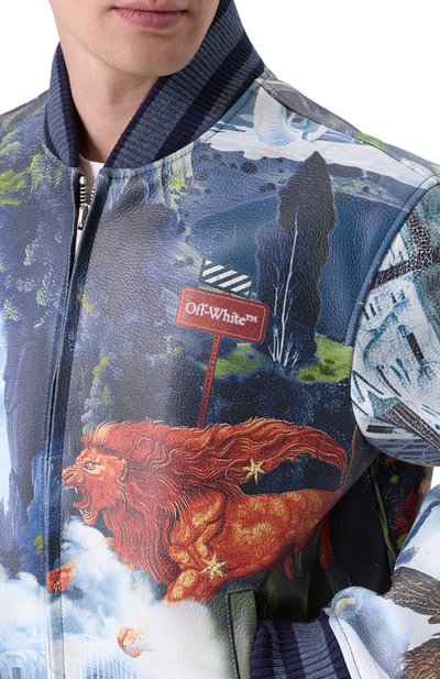 Кожаный бомбер OFF-WHITE, арт. 0MJA13JF25LEA003, фото 5
