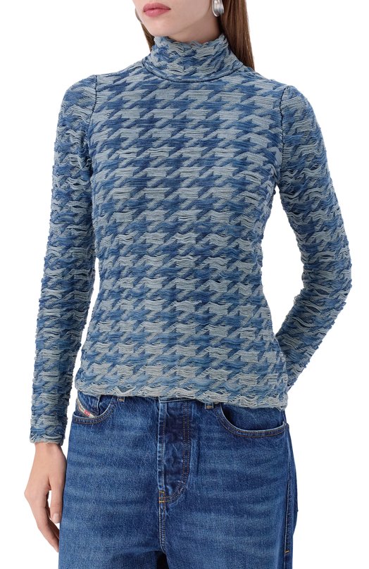 Хлопковый топ Diesel A21444/0EGCA Голубой  A21444/0EGCA Фото 3