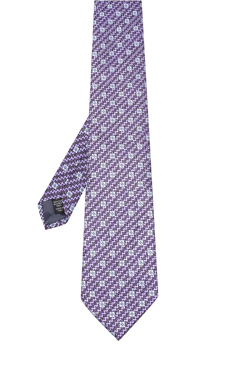 Шелковый галстук с узором ZEGNA фиолетового цвета по цене 22450 руб., арт. Z2E74/1XW, фото 2 Шелковый галстук с узором ZEGNA, арт. Z2E74/1XW, фото 2