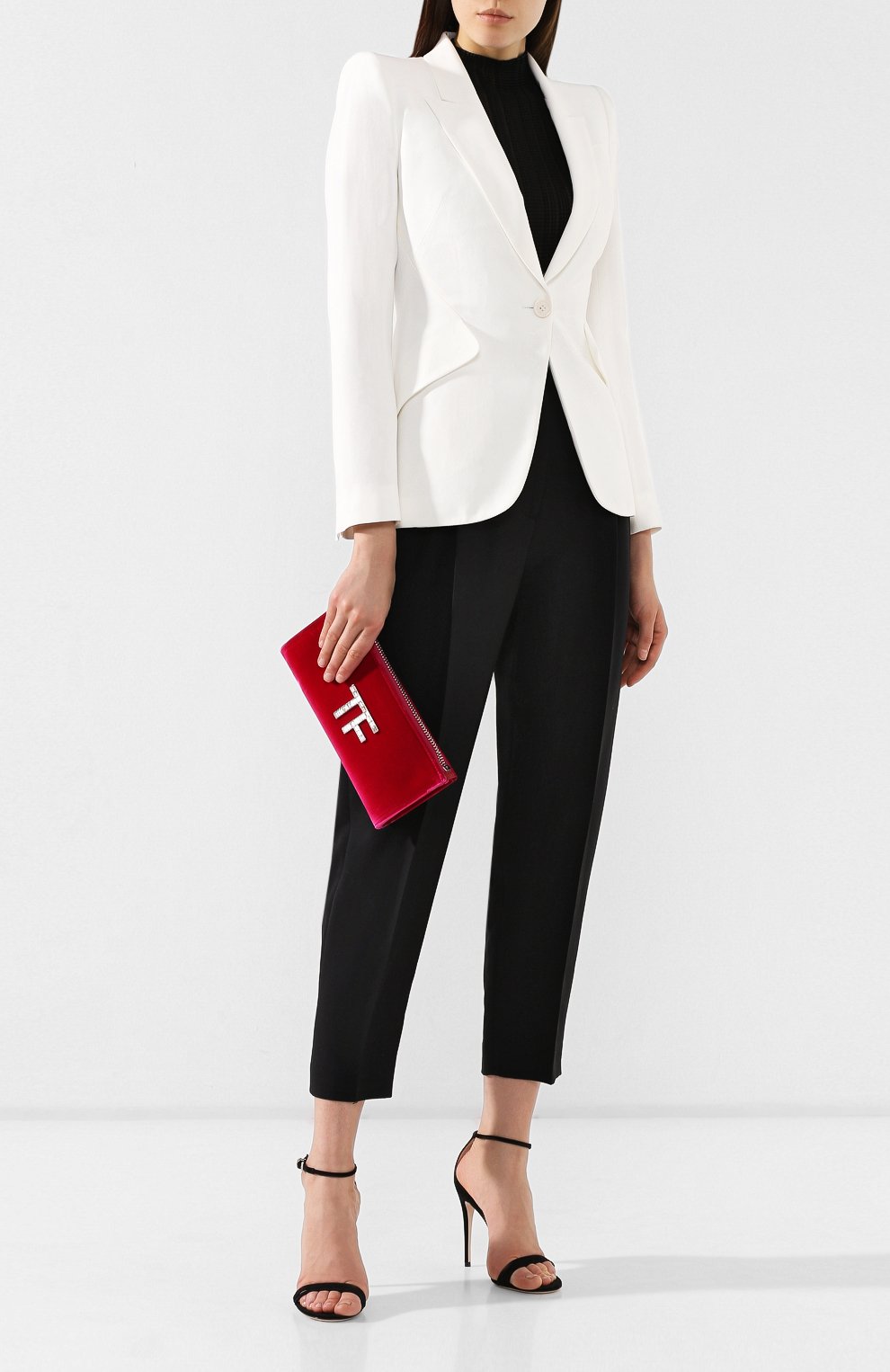 Бархатный клатч TOM FORD, арт. L1160P-V01, фото 2