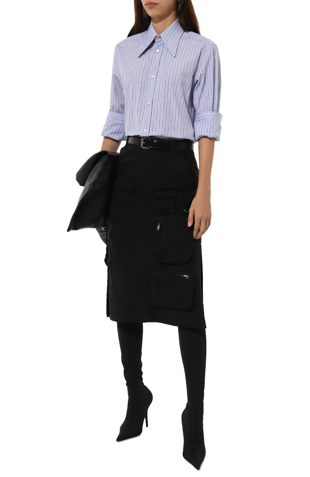 Хлопковая юбка MM6, арт. S52ME0017/M35148, фото 2