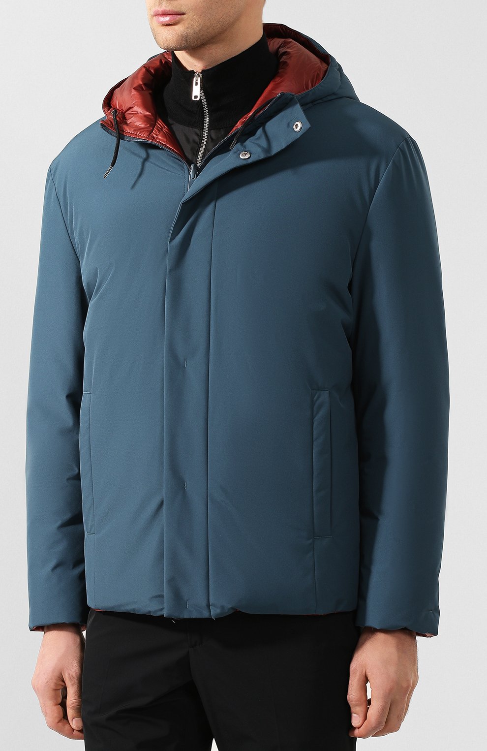 Двусторонняя куртка на молнии с капюшоном PRADA, арт. SGN761-C4O-F0RBY, фото 3