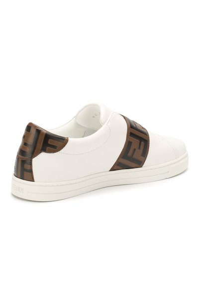 Кожаные кеды FENDI белого цвета по цене 79950 руб., арт. 8E6734 A83J, фото 4 Кожаные кеды FENDI, арт. 8E6734 A83J, фото 4