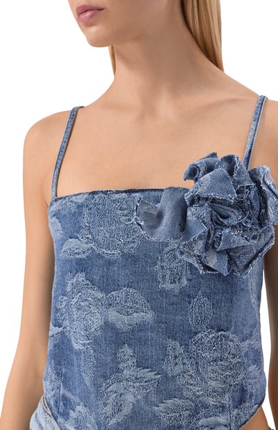 Джинсовый топ GIUSEPPE DI MORABITO голубого цвета по цене 55950 руб., арт. 06PSDNT98L 16305, фото 5 Джинсовый топ GIUSEPPE DI MORABITO, арт. 06PSDNT98L 16305, фото 5