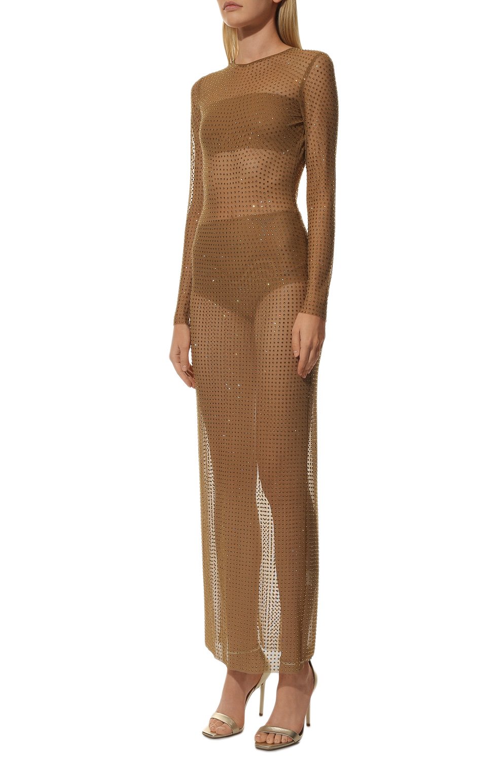 Платье с отделкой стразами GIUSEPPE DI MORABITO, арт. FW22269DR-201, фото 3