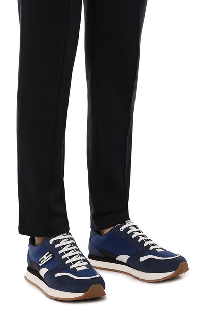 Комбинированные кроссовки over HIDE AND JACK синего цвета по цене 15550 руб., арт. 00VEL, фото 3 Комбинированные кроссовки over HIDE AND JACK, арт. 00VEL, фото 3