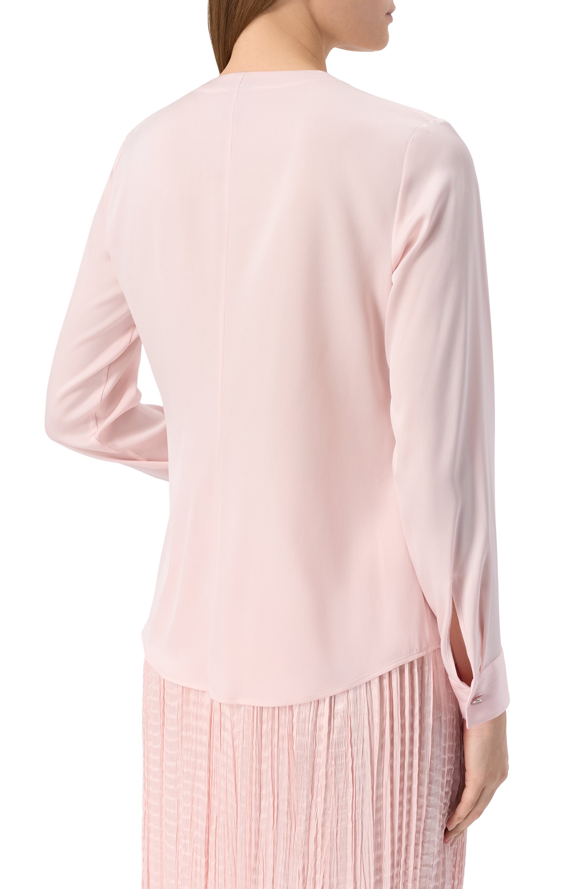 Шелковая блузка BOSS розового цвета по цене 29850 руб., арт. 50538481, фото 4 Шелковая блузка BOSS, арт. 50538481, фото 4