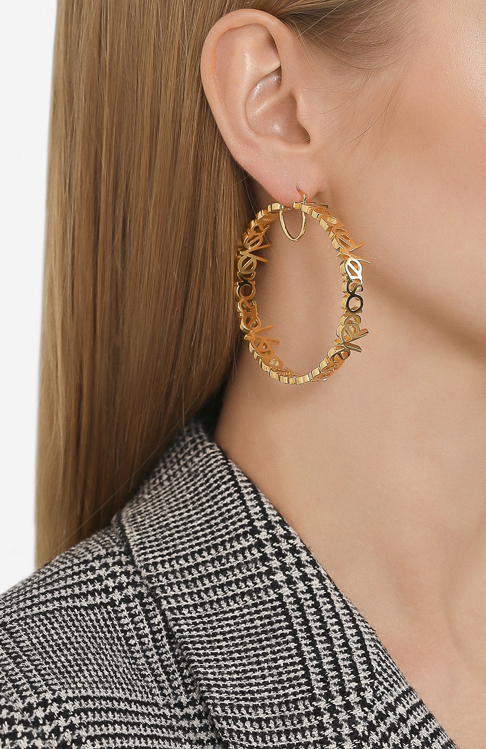 Серьги tribute VERSACE золотого цвета по цене 55850 руб., арт. DG2G525/DJMT, фото 2 Серьги tribute VERSACE, арт. DG2G525/DJMT, фото 2