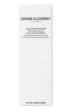 Антивозрастная восстанавливающая сыворотка «пептид-8 и полисахарид е-2» (30ml) GROWN ALCHEMIST бесцветного цвета, арт. GA00157 | Фото 3 (Региональные ограничения белый список (Axapta Mercury): Не проставлено; Косметика кросс-кт: Антивозрастной уход; Нос: Не проставлено; Тип продукта: Сыворотки; Назначение: Для лица)