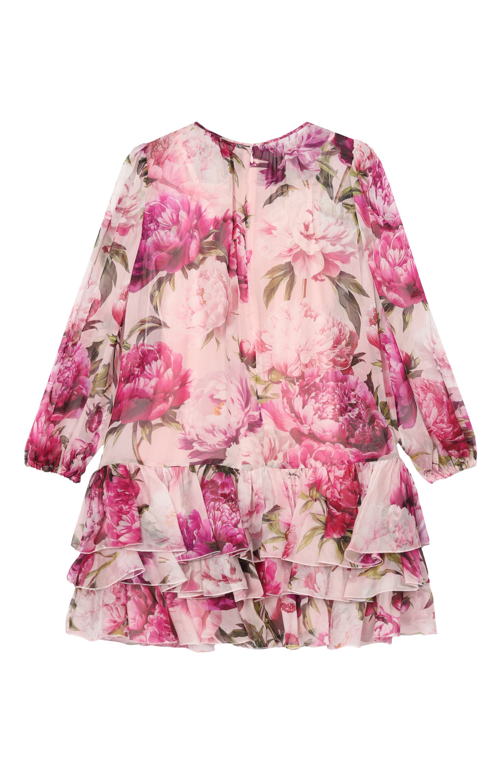 Шелковое платье DOLCE & GABBANA розового цвета по цене 152000 руб., арт. L5RD07/G7Q0F_001_SET, фото 2 Шелковое платье DOLCE & GABBANA, арт. L5RD07/G7Q0F_001_SET, фото 2
