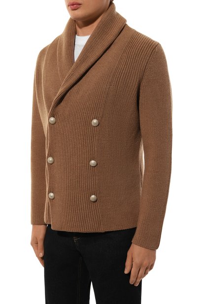 Шерстяной кардиган GRAN SASSO коричневого цвета по цене 45600 руб., арт. 13190/14250, фото 3 Шерстяной кардиган GRAN SASSO, арт. 13190/14250, фото 3
