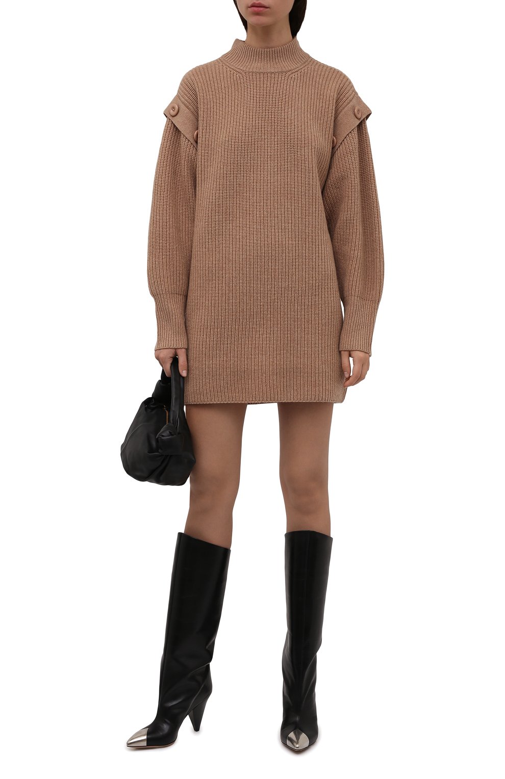 Шерстяное платье NOT SHY бежевого цвета по цене 25950 руб., арт. 3908923, фото 2 Шерстяное платье NOT SHY, арт. 3908923, фото 2