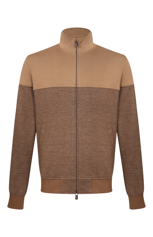 Толстовка из хлопка и льна Capobianco 20M453.DH00. Коричневый 20M453.DH00.